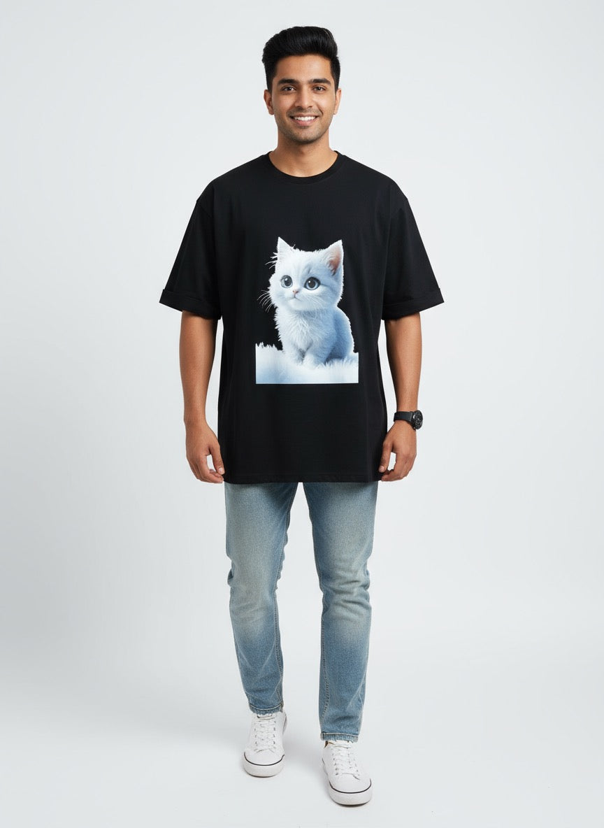 Cat printed Oversized T-shirt