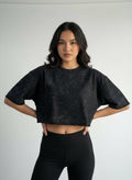 Oversized Acid washed croptop