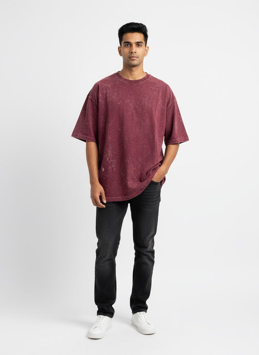 Acid washed maroon (mild washed)